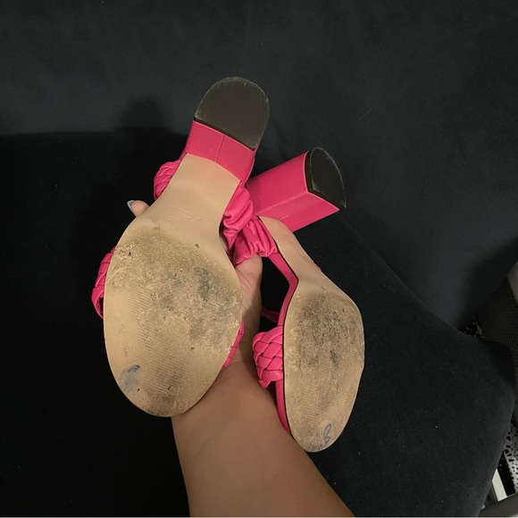 Pink J. Crew Lucie Braided Strap Heel Sandal, Size 7 - Picture 5 of 5